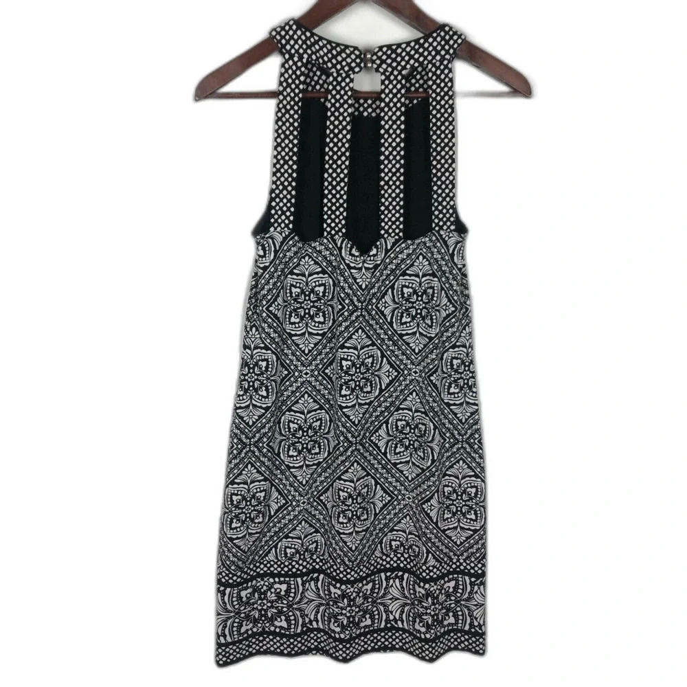 Reversible NWT White House Black Market Print Sleeveless Halter Neck Dress XS - Picture 6 of 12